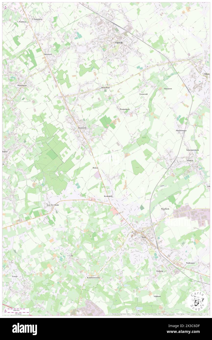 Vossendries, Province du Hainaut, BE, Belgium, Wallonia, N 50 55' 59'', N 4 10' 59'', map, Cartascapes Map published in 2024. Explore Cartascapes, a map revealing Earth's diverse landscapes, cultures, and ecosystems. Journey through time and space, discovering the interconnectedness of our planet's past, present, and future. Stock Photo