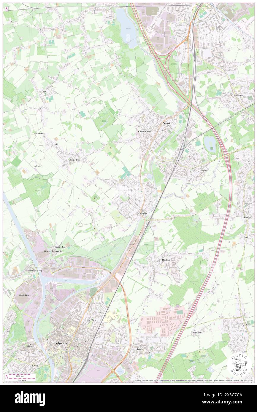 Kompenhoeve, Provincie Vlaams-Brabant, BE, Belgium, Flanders, N 50 58' 0'', N 4 27' 0'', map, Cartascapes Map published in 2024. Explore Cartascapes, a map revealing Earth's diverse landscapes, cultures, and ecosystems. Journey through time and space, discovering the interconnectedness of our planet's past, present, and future. Stock Photo