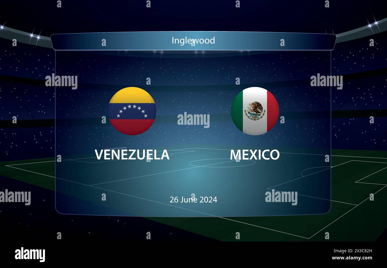 Venezuela vs Mexico. America football tournament 2024, Soccer