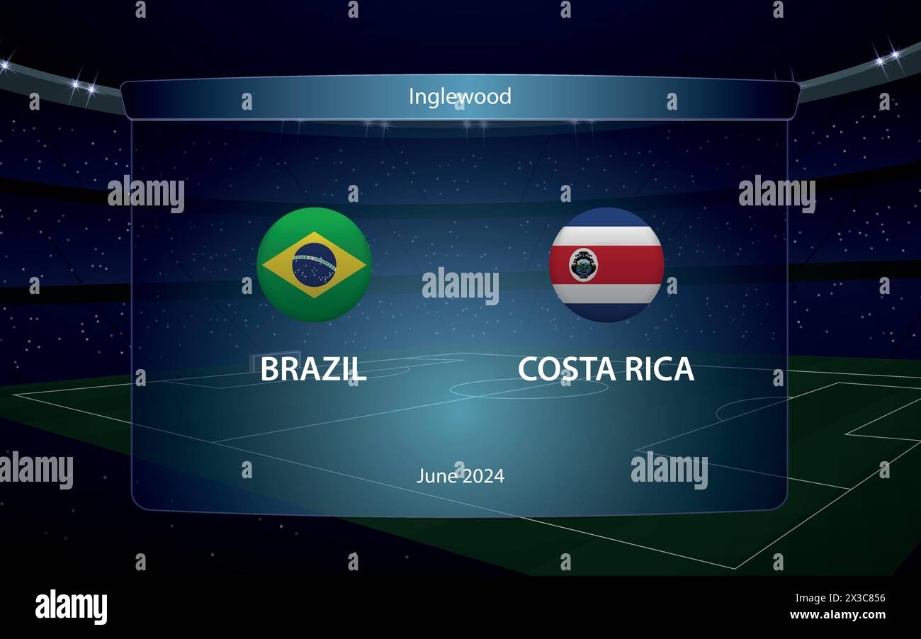 Brazil vs Costa Rica. America football tournament 2024, Soccer