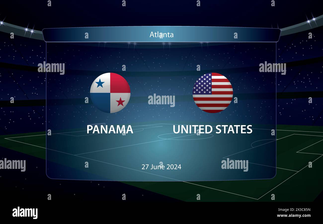 Panama vs United States. America football tournament 2024, Soccer