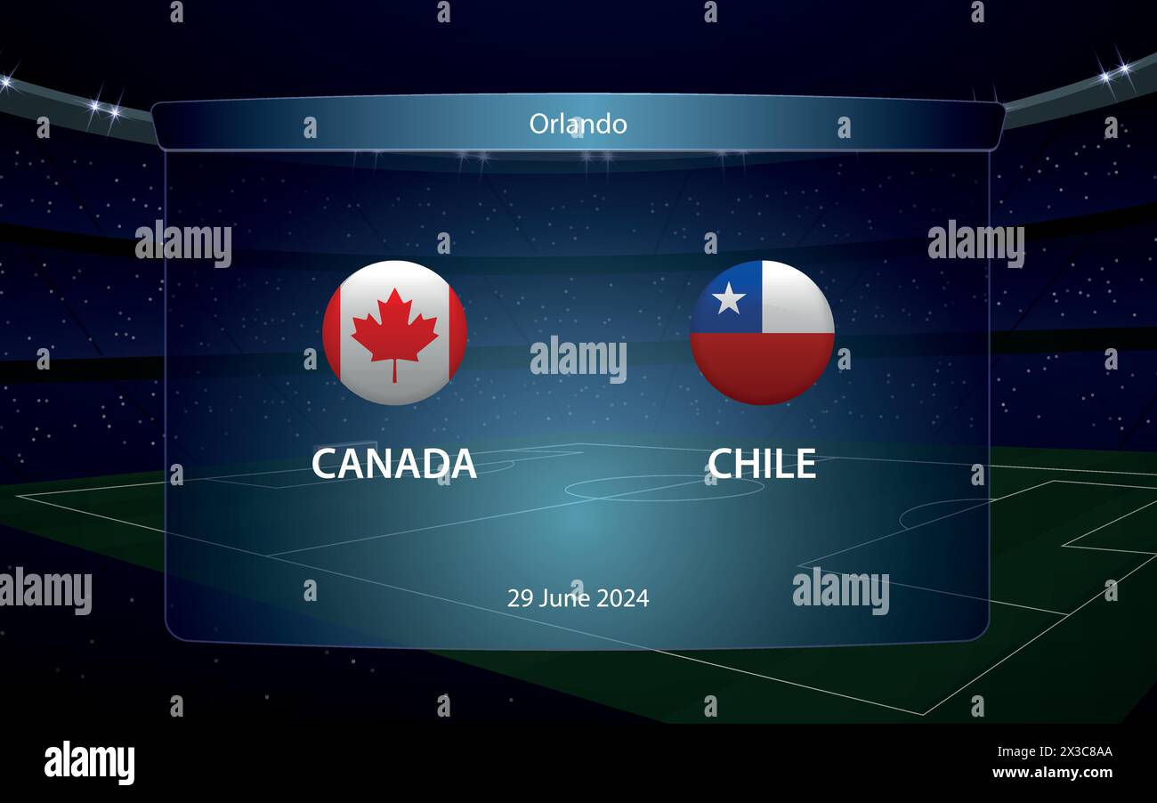 Canada vs Chile. America football tournament 2024, Soccer scoreboard