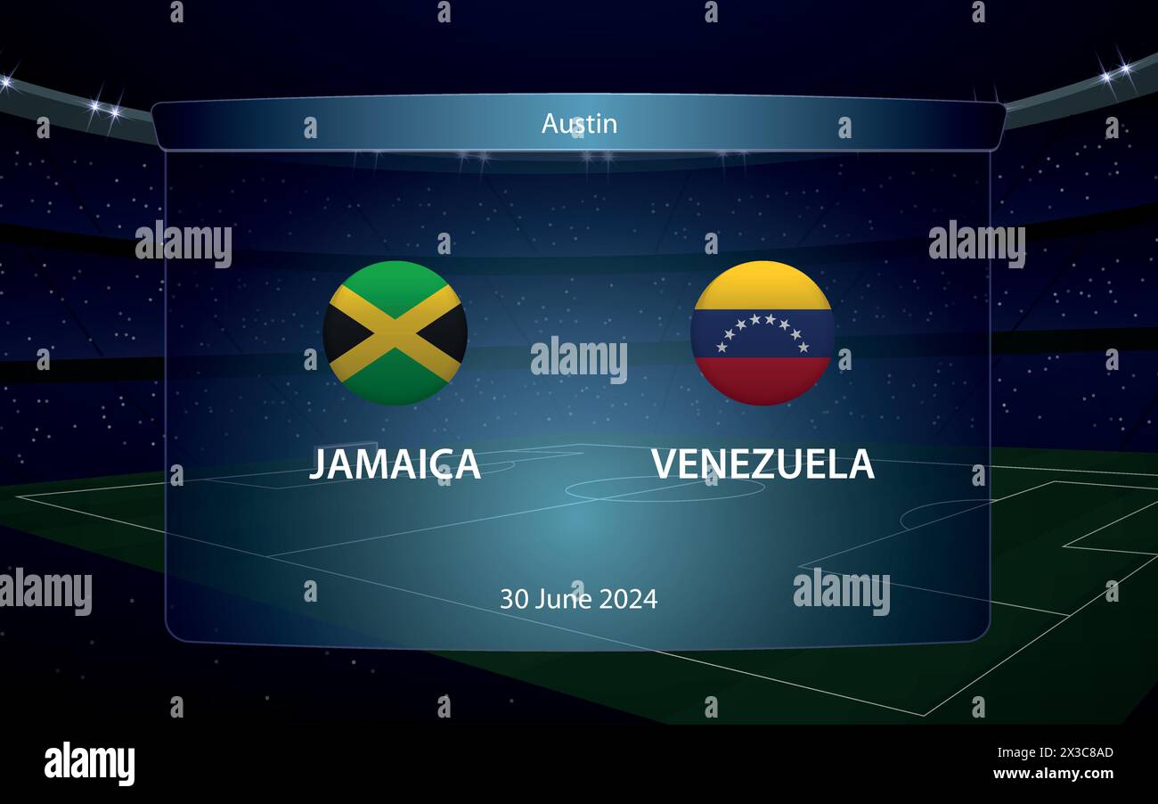 Jamaica vs Venezuela. America football tournament 2024, Soccer