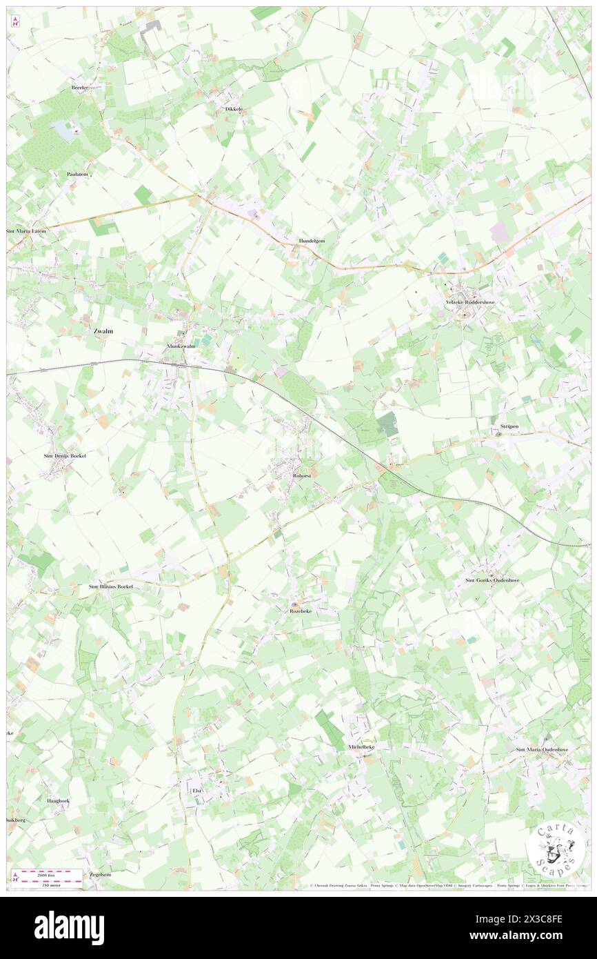 Roborst, Provincie Oost-Vlaanderen, BE, Belgium, Flanders, N 50 51' 59'', N 3 45' 10'', map, Cartascapes Map published in 2024. Explore Cartascapes, a map revealing Earth's diverse landscapes, cultures, and ecosystems. Journey through time and space, discovering the interconnectedness of our planet's past, present, and future. Stock Photo