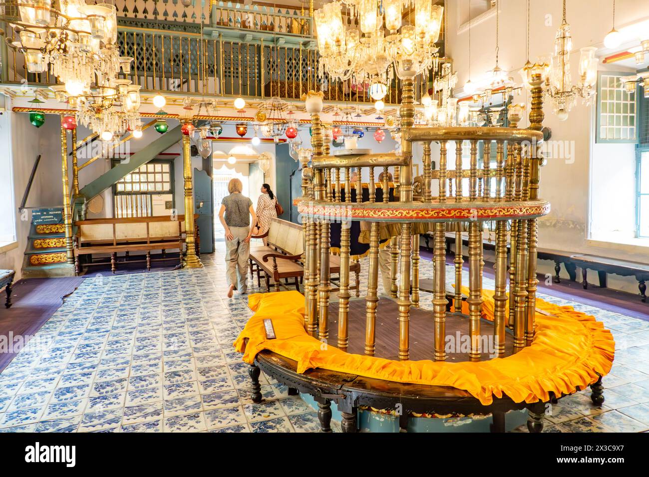 Cochi, India March 22, 2024 people visit the Paradesi Synagogue with