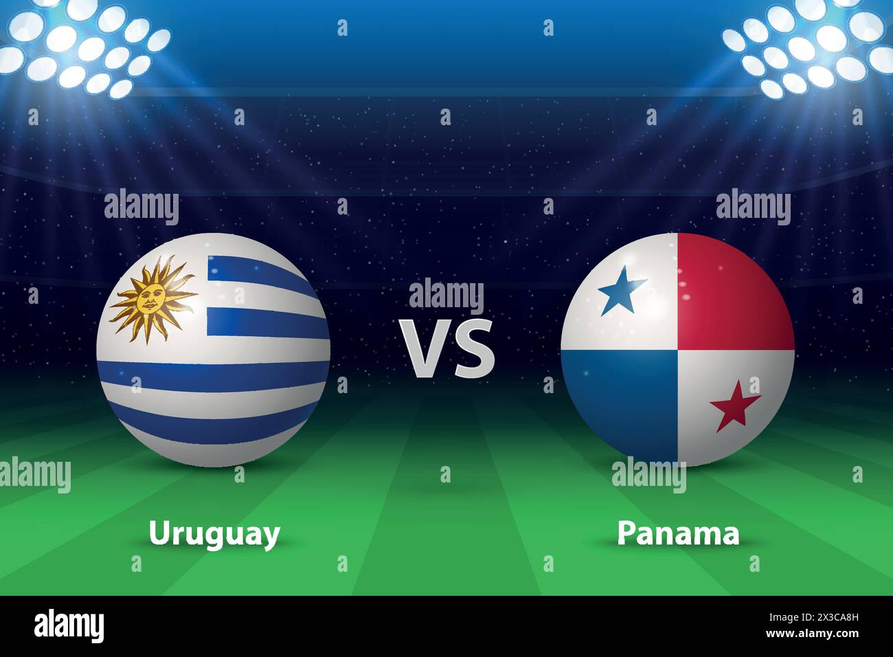 Uruguay vs Panama. America football tournament 2024, Soccer scoreboard