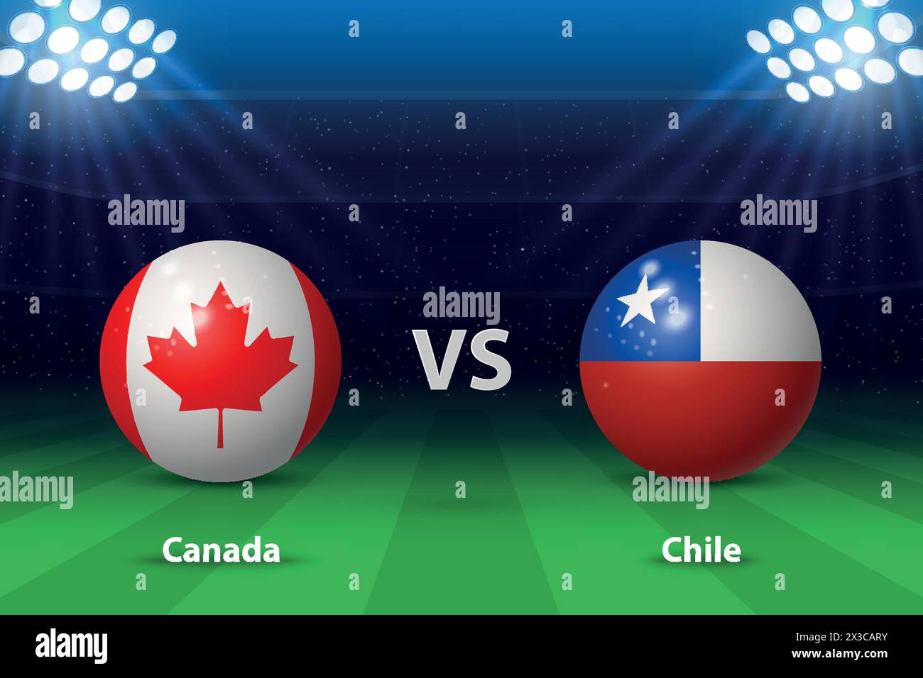 Canada vs Chile. America football tournament 2024, Soccer scoreboard