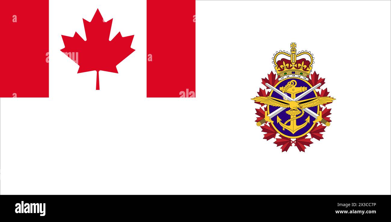 Flag of the Canadian Armed Forces Stock Photo
