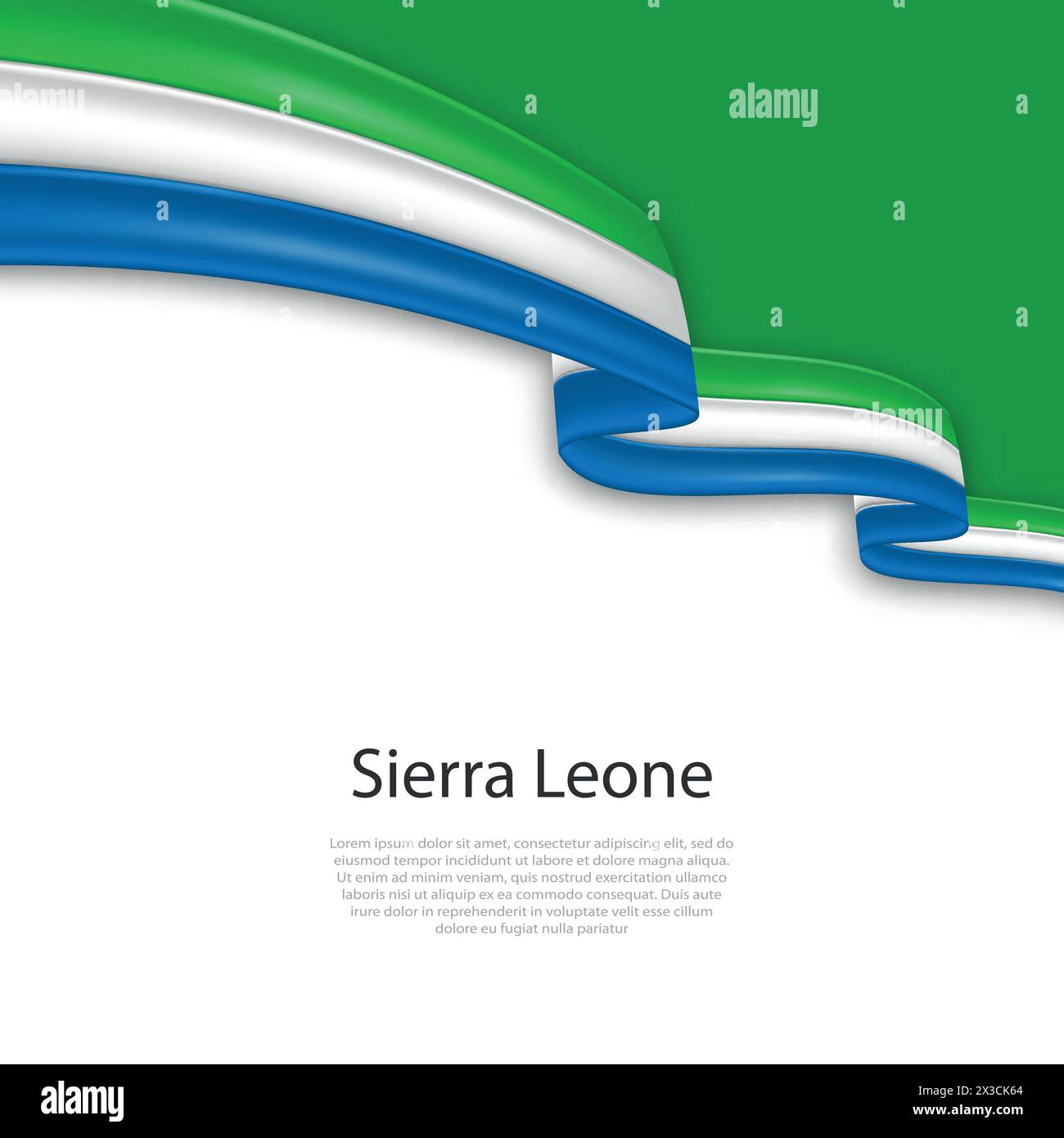 Wavy flag of sierra leone Stock Vector Images - Alamy