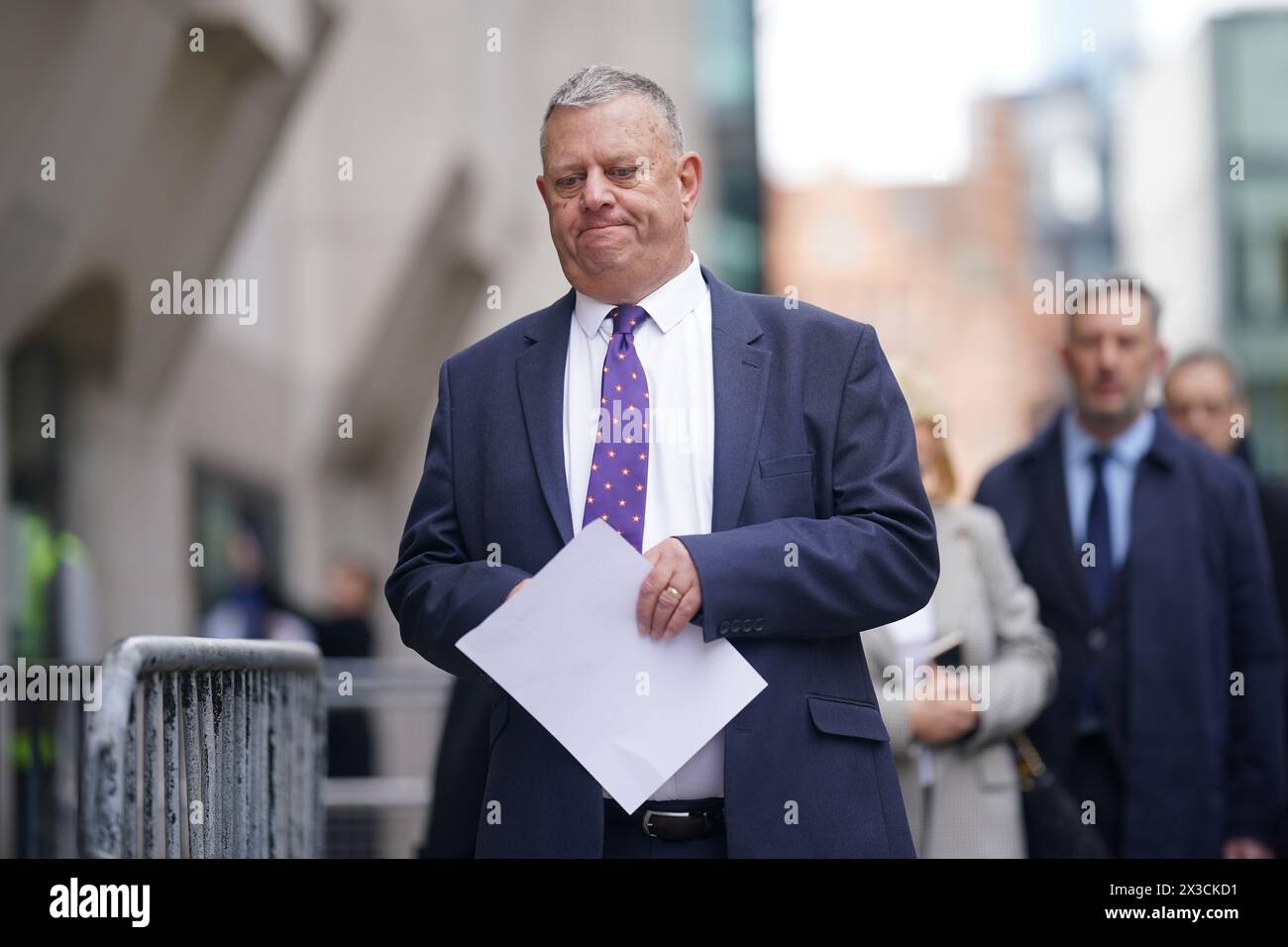 Gary Furlong, the father of victim James Furlong arrives at the Old ...