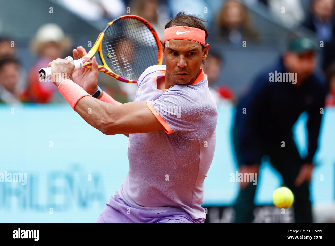 Madrid, Spain, April 25, 2024, Rafael Nadal of Spain in action