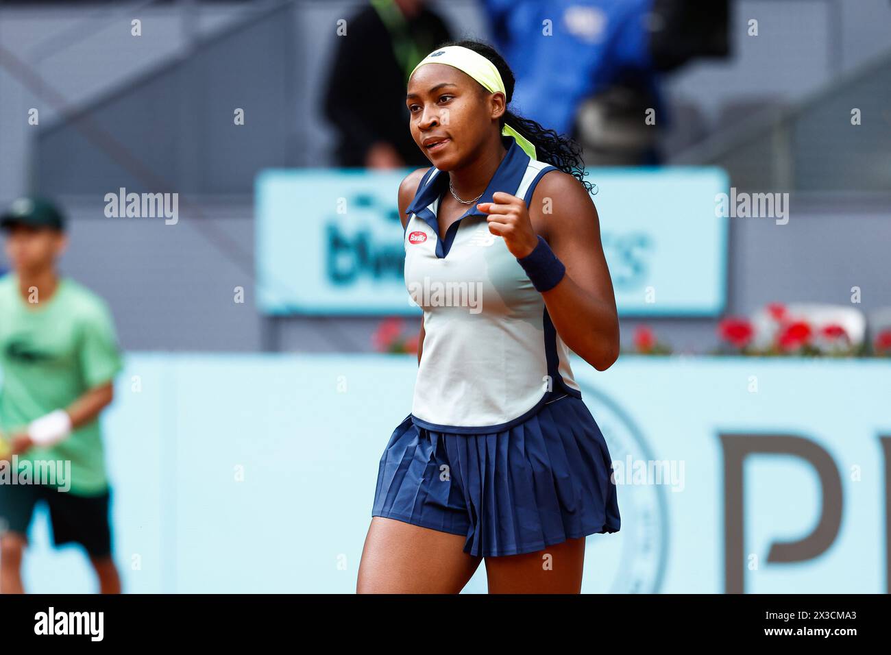 Madrid, Spain, April 25, 2024, Coco Gauff of USA in action against