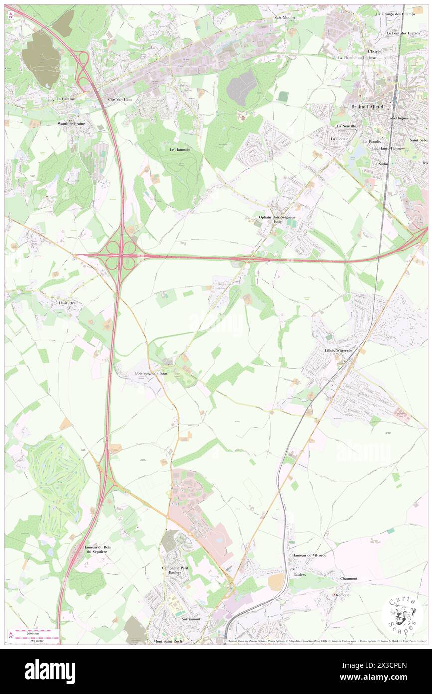 Bertinchamp, Province du Brabant Wallon, BE, Belgium, Wallonia, N 50 38' 59'', N 4 19' 59'', map, Cartascapes Map published in 2024. Explore Cartascapes, a map revealing Earth's diverse landscapes, cultures, and ecosystems. Journey through time and space, discovering the interconnectedness of our planet's past, present, and future. Stock Photo