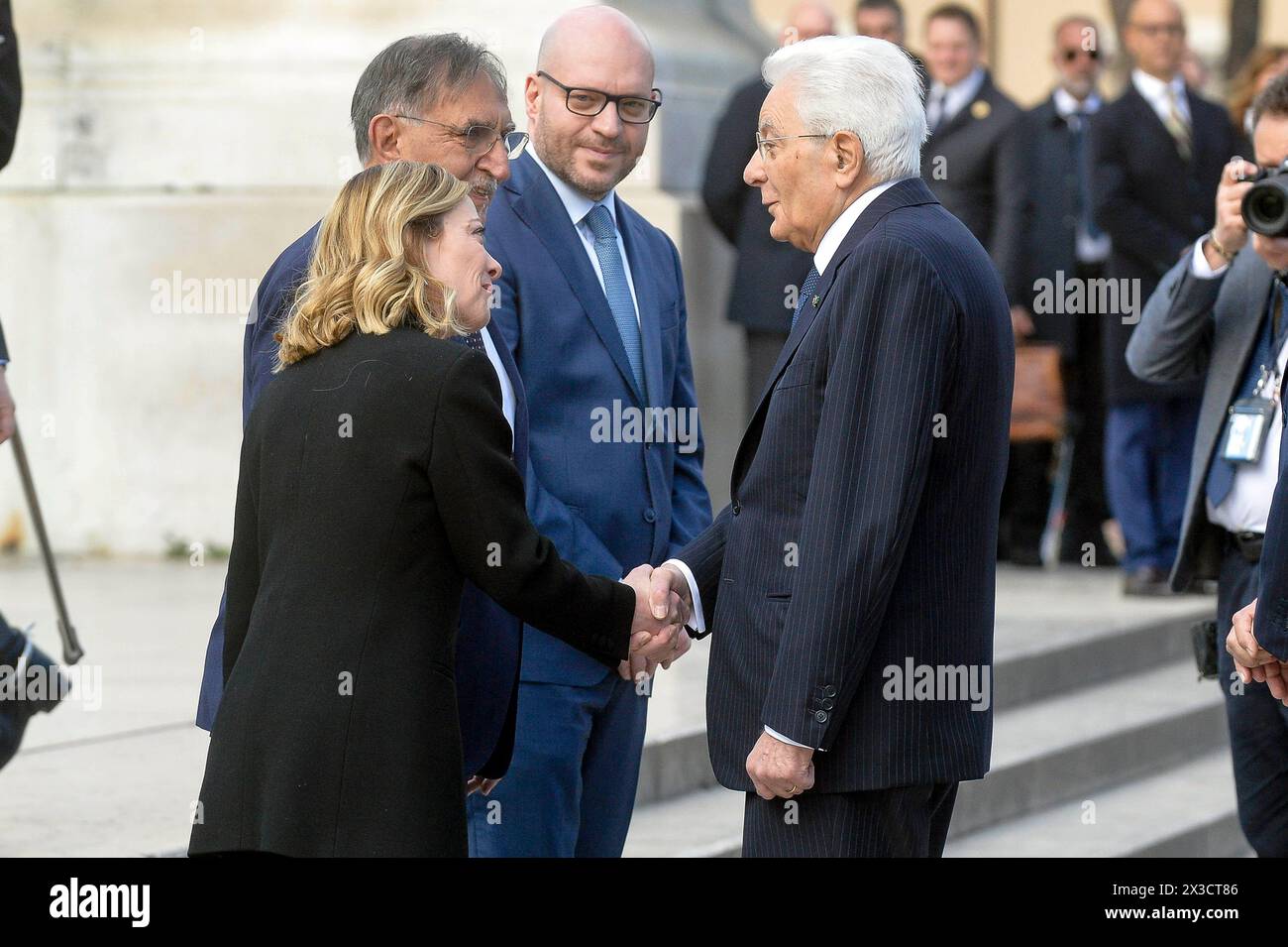 Italy Pr Italy, Rome, April 25, 2024 : 25 April Liberation Day, Ceremony at the ...