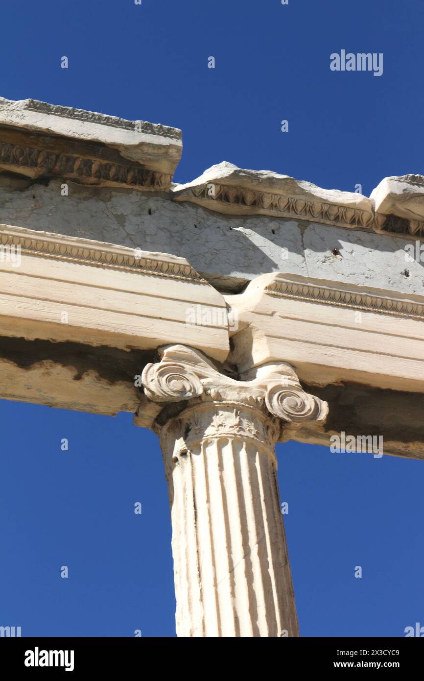 Delve into Ancient Greece's allure through the Parthenon's marble elegance, a beacon for tourism amid historical splendor and cultural richness Stock Photo