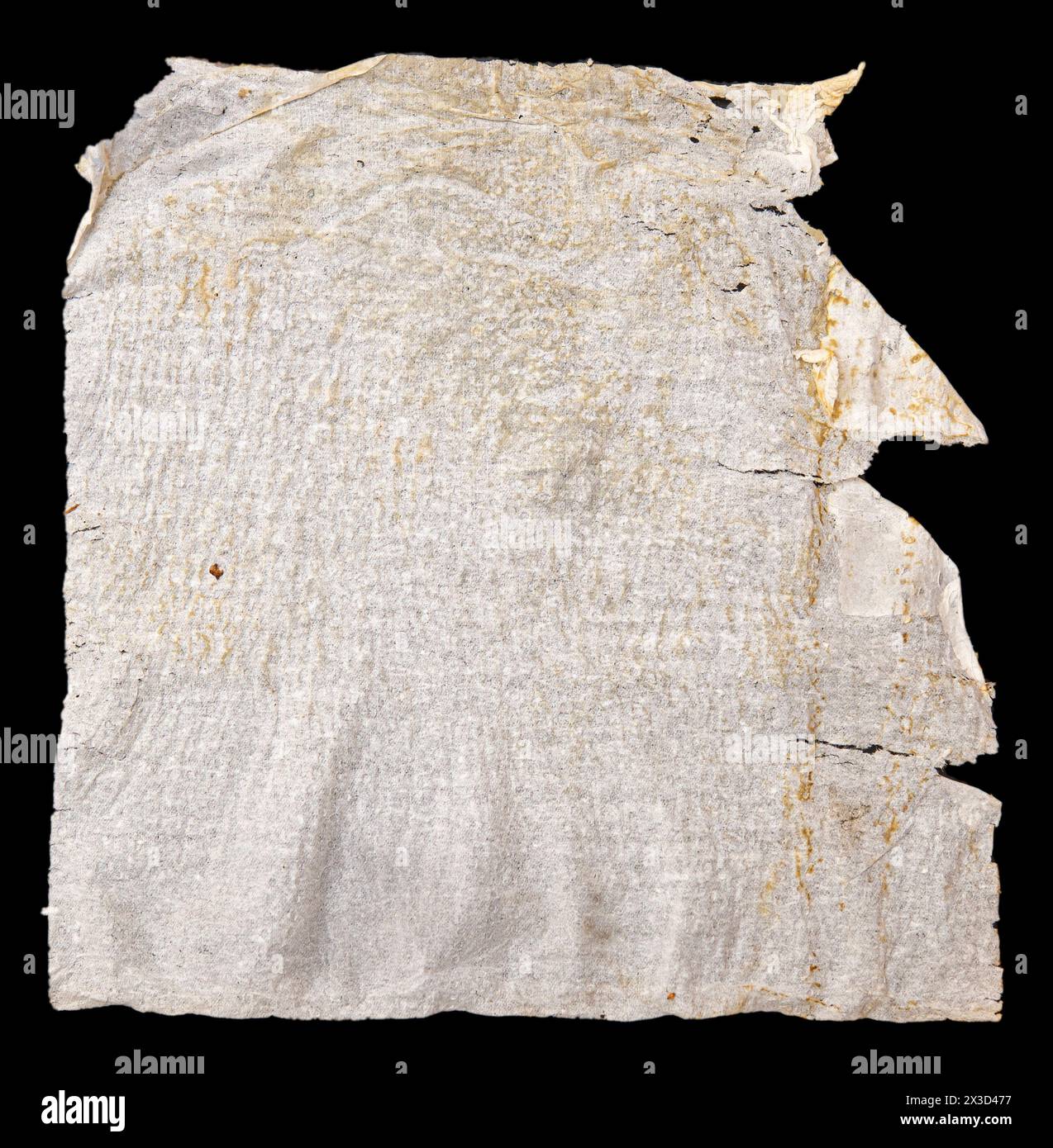 Old paper on black background Stock Photo