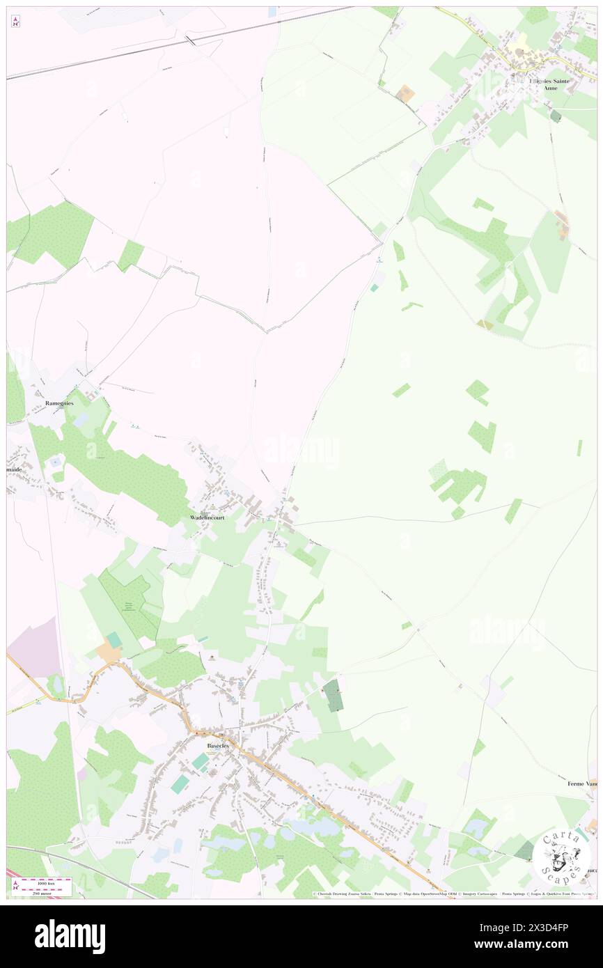 Wadelincourt, Province du Hainaut, BE, Belgium, Wallonia, N 50 32' 15'', N 3 38' 55'', map, Cartascapes Map published in 2024. Explore Cartascapes, a map revealing Earth's diverse landscapes, cultures, and ecosystems. Journey through time and space, discovering the interconnectedness of our planet's past, present, and future. Stock Photo
