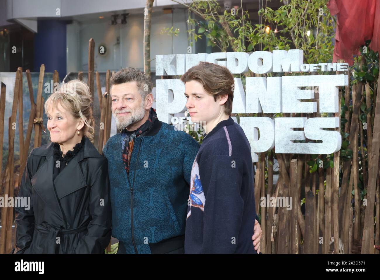 Louis Serkis, Andy Serkis and Lorraine Ashbourne, Kingdom of the Planet of the Apes - Footage Preview, BFI IMAX, London, UK, 25 April 2024, Photo by R Stock Photo