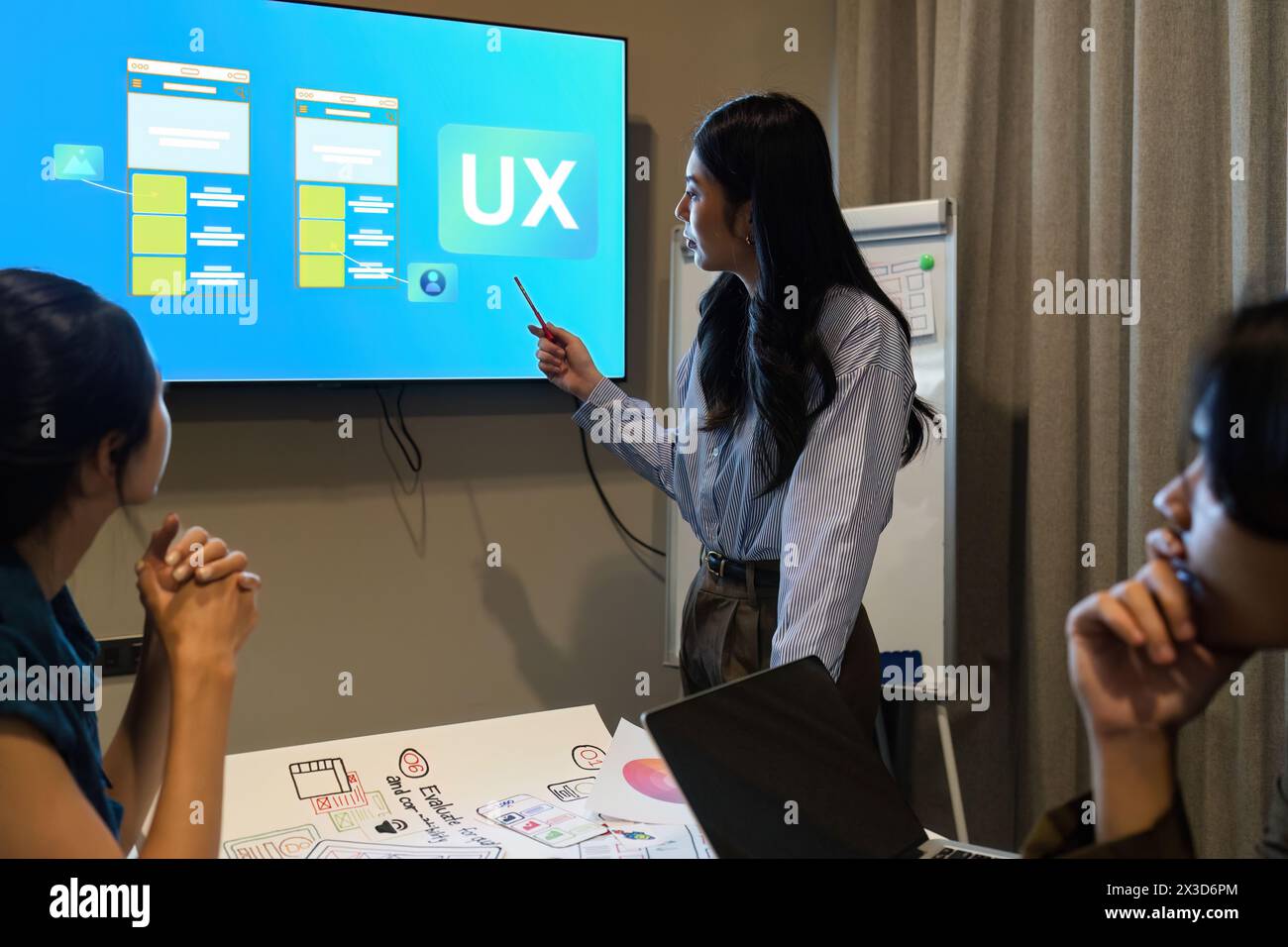 ux developer and UI designer team brainstorm together about designing ...