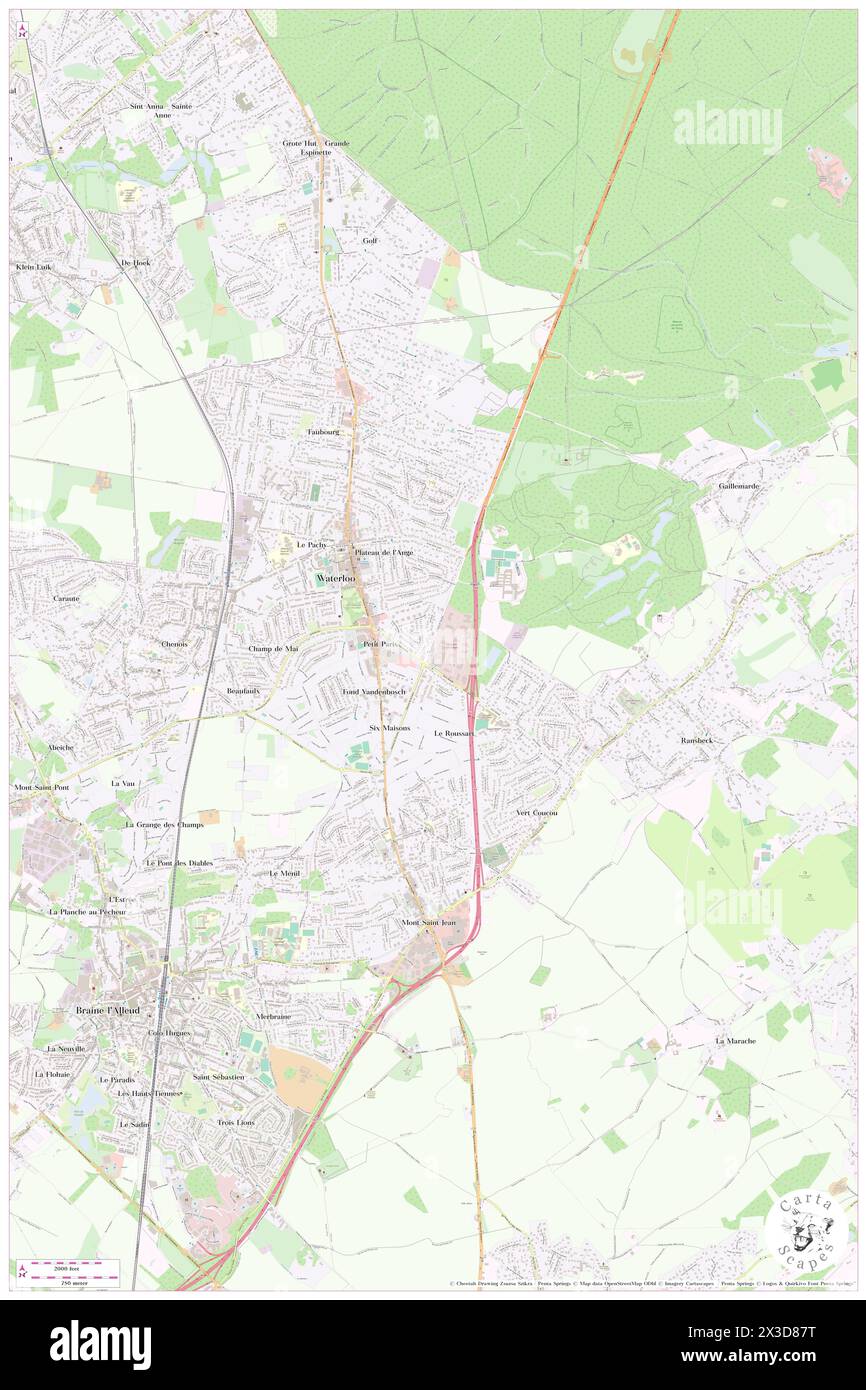 Waterloo belgium map Cut Out Stock Images &amp; Pictures - Alamy
