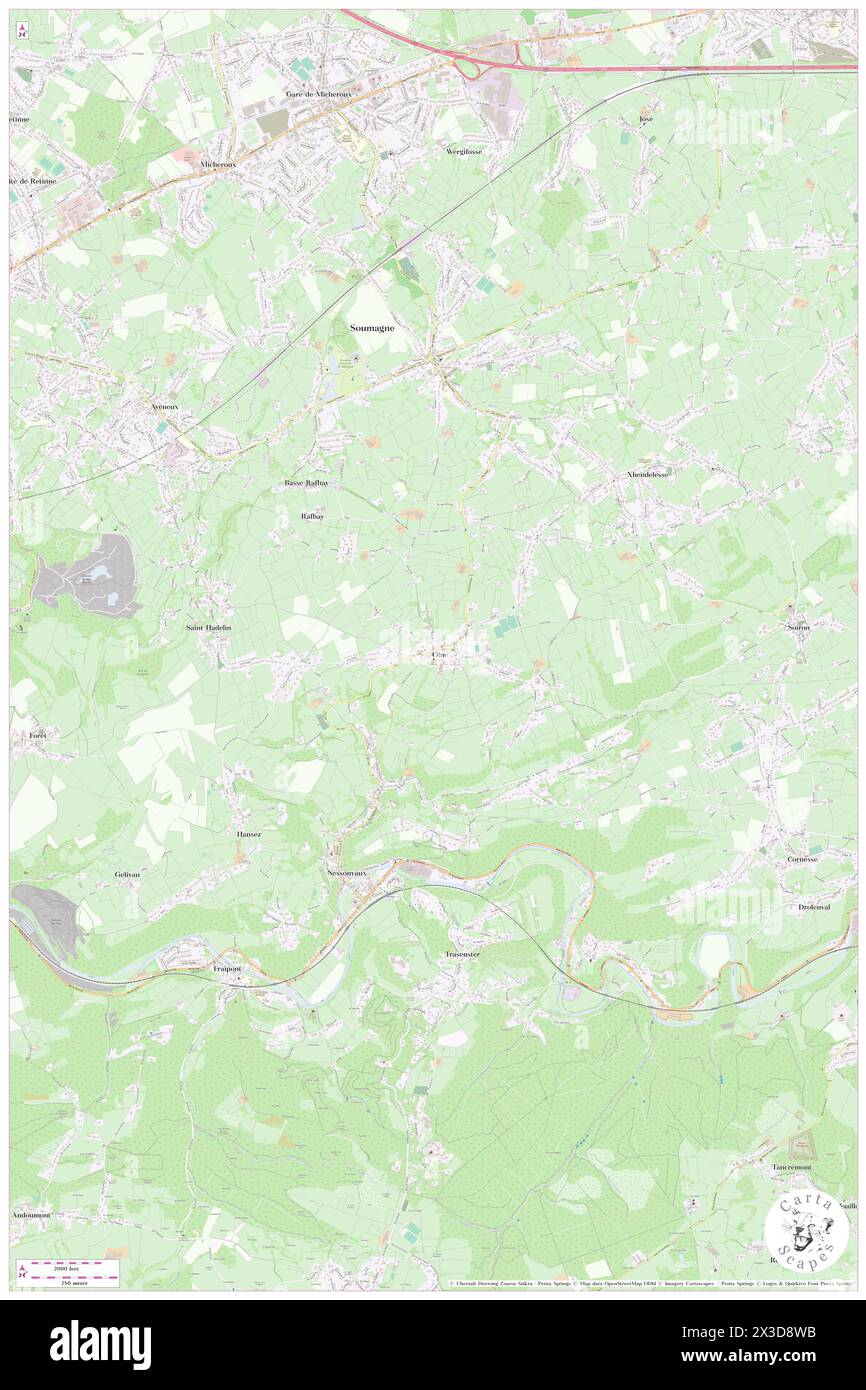 Olne, Province de Liège, BE, Belgium, Wallonia, N 50 35' 25'', N 5 44' 49'', map, Cartascapes Map published in 2024. Explore Cartascapes, a map revealing Earth's diverse landscapes, cultures, and ecosystems. Journey through time and space, discovering the interconnectedness of our planet's past, present, and future. Stock Photo