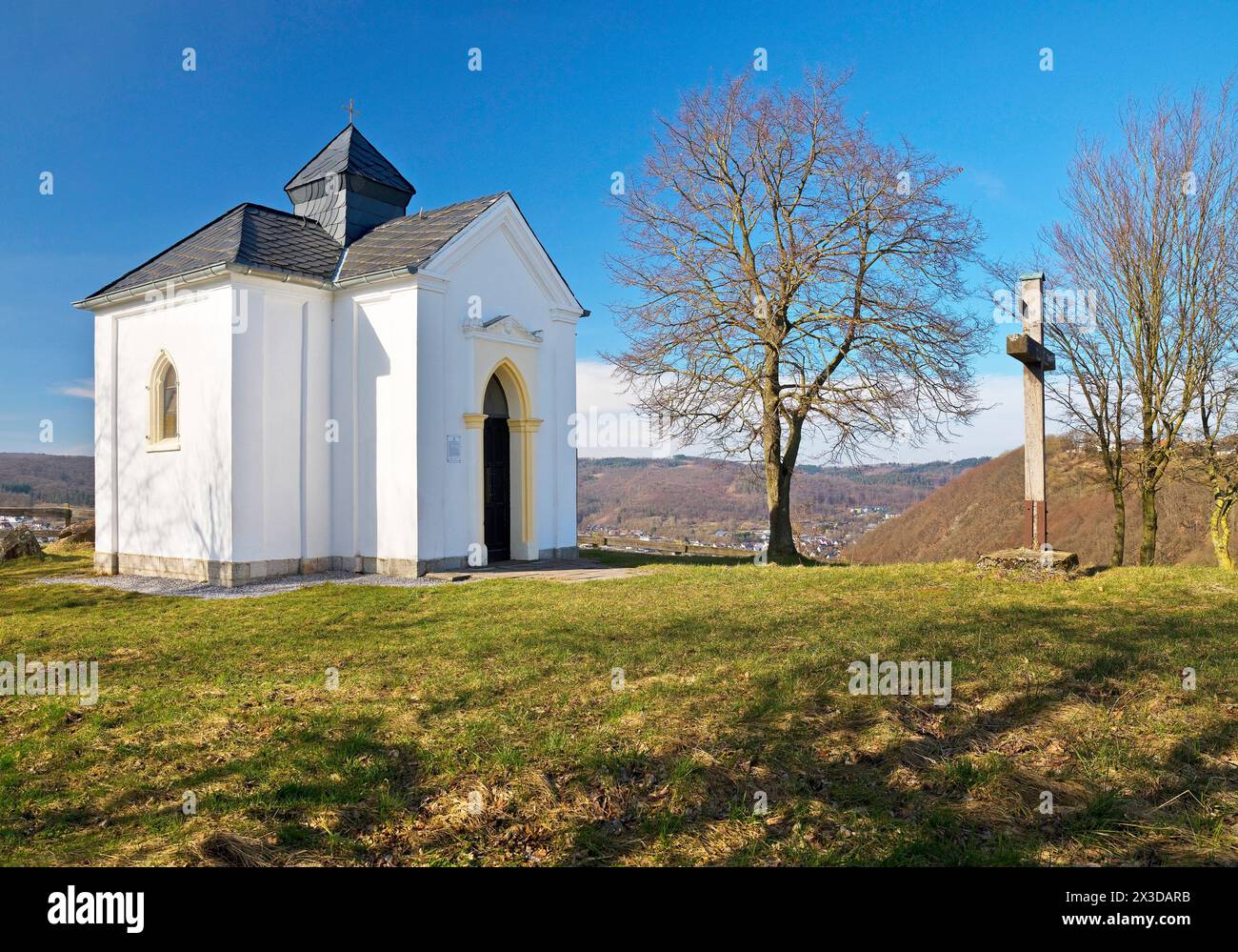 Chapel on Calvary Hill, Germany, North Rhine-Westphalia, Sauerland, Marsberg Stock Photo