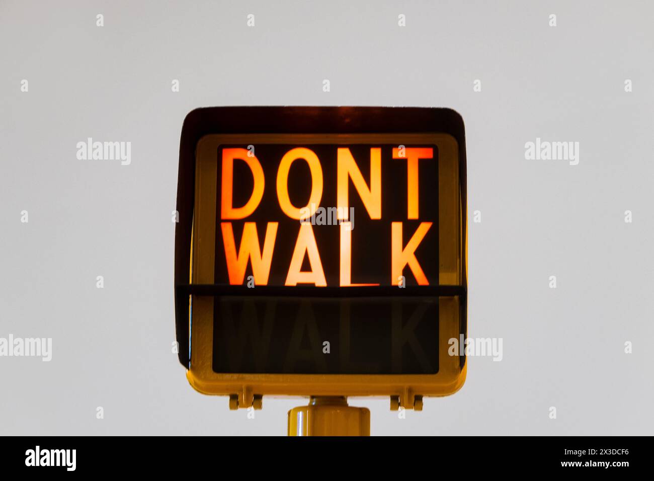 Don't Walk sign, Manhattan, New York, U.S.A Stock Photo