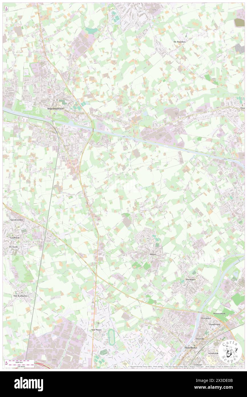 Kriekhoek, Provincie West-Vlaanderen, BE, Belgium, Flanders, N 50 53' 59'', N 3 16' 59'', map, Cartascapes Map published in 2024. Explore Cartascapes, a map revealing Earth's diverse landscapes, cultures, and ecosystems. Journey through time and space, discovering the interconnectedness of our planet's past, present, and future. Stock Photo