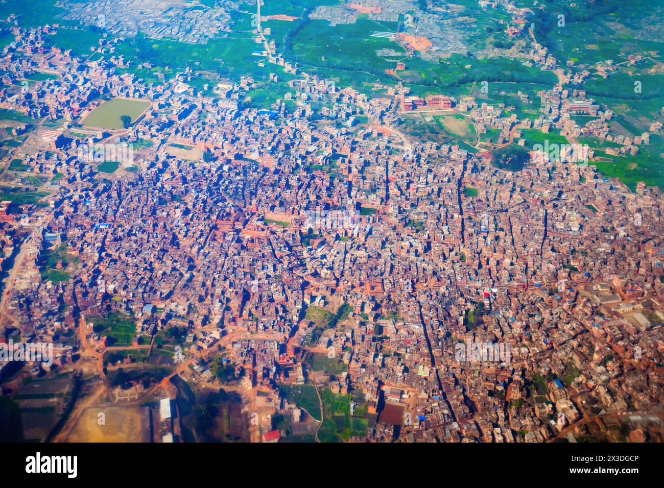 Kathmandu city aerial panoramic view. Kathmandu is the capital and ...