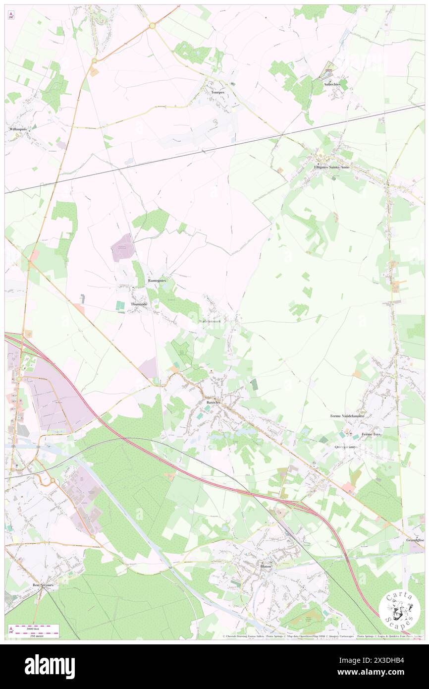 Wadelincourt, Province du Hainaut, BE, Belgium, Wallonia, N 50 32' 15'', N 3 38' 55'', map, Cartascapes Map published in 2024. Explore Cartascapes, a map revealing Earth's diverse landscapes, cultures, and ecosystems. Journey through time and space, discovering the interconnectedness of our planet's past, present, and future. Stock Photo