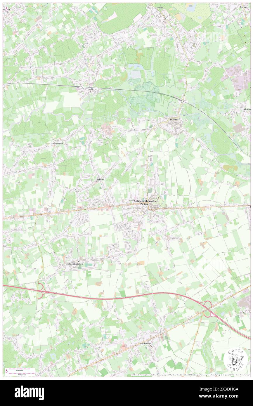 Vanhoverbos, Provincie Vlaams-Brabant, BE, Belgium, Flanders, N 50 58' 59'', N 4 58' 0'', map, Cartascapes Map published in 2024. Explore Cartascapes, a map revealing Earth's diverse landscapes, cultures, and ecosystems. Journey through time and space, discovering the interconnectedness of our planet's past, present, and future. Stock Photo