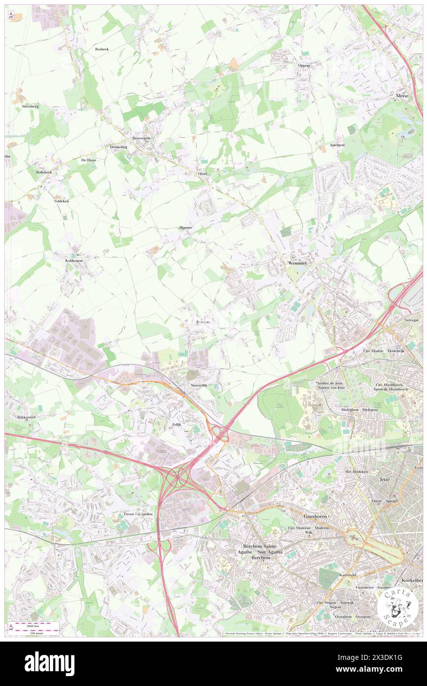 Rasselhoek, Provincie Vlaams-Brabant, BE, Belgium, Flanders, N 50 53' 59'', N 4 16' 59'', map, Cartascapes Map published in 2024. Explore Cartascapes, a map revealing Earth's diverse landscapes, cultures, and ecosystems. Journey through time and space, discovering the interconnectedness of our planet's past, present, and future. Stock Photo