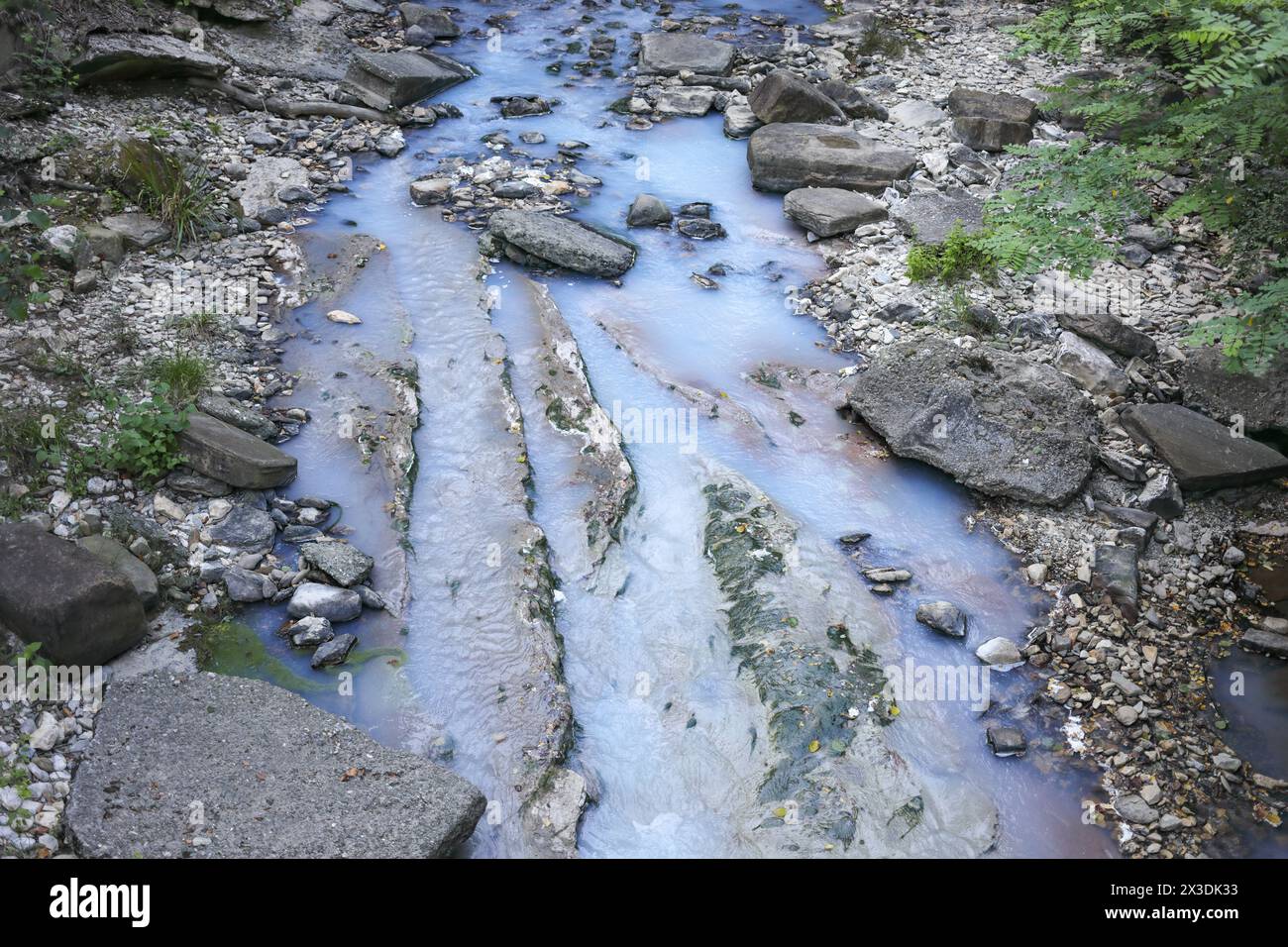 river Agura in Khostinsky district of city of Sochi, above view Stock Photo