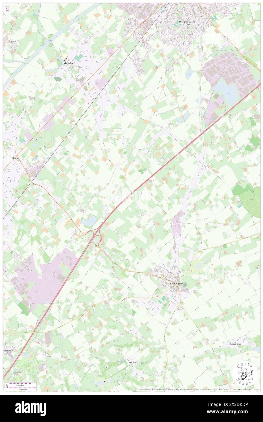 Huttegem, Provincie Oost-Vlaanderen, BE, Belgium, Flanders, N 50 55' 33'', N 3 30' 38'', map, Cartascapes Map published in 2024. Explore Cartascapes, a map revealing Earth's diverse landscapes, cultures, and ecosystems. Journey through time and space, discovering the interconnectedness of our planet's past, present, and future. Stock Photo