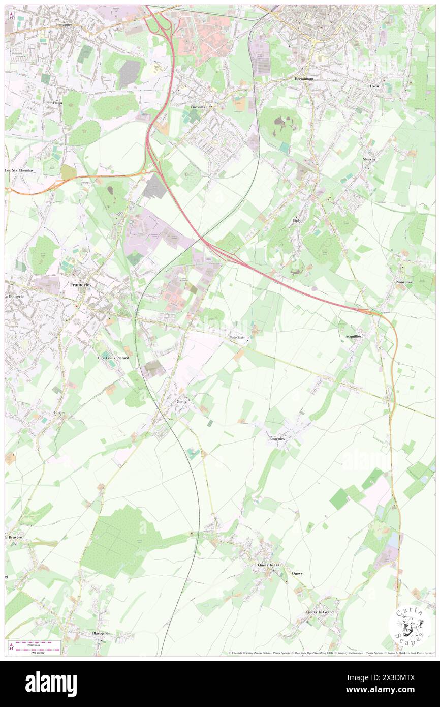 Noirchain, Province du Hainaut, BE, Belgium, Wallonia, N 50 24' 10'', N 3 55' 33'', map, Cartascapes Map published in 2024. Explore Cartascapes, a map revealing Earth's diverse landscapes, cultures, and ecosystems. Journey through time and space, discovering the interconnectedness of our planet's past, present, and future. Stock Photo