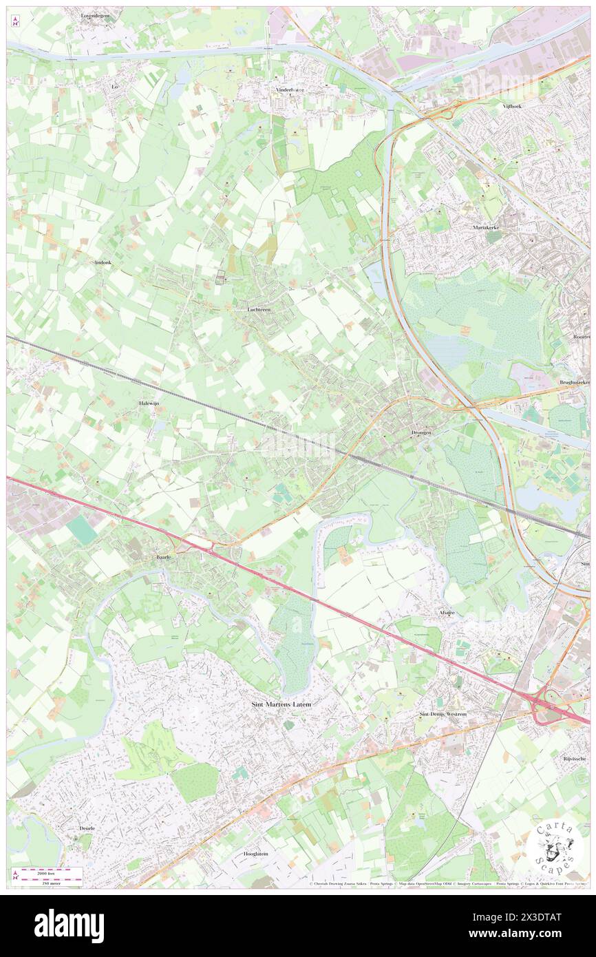 Varendries, Provincie Oost-Vlaanderen, BE, Belgium, Flanders, N 51 2' 55'', N 3 38' 33'', map, Cartascapes Map published in 2024. Explore Cartascapes, a map revealing Earth's diverse landscapes, cultures, and ecosystems. Journey through time and space, discovering the interconnectedness of our planet's past, present, and future. Stock Photo