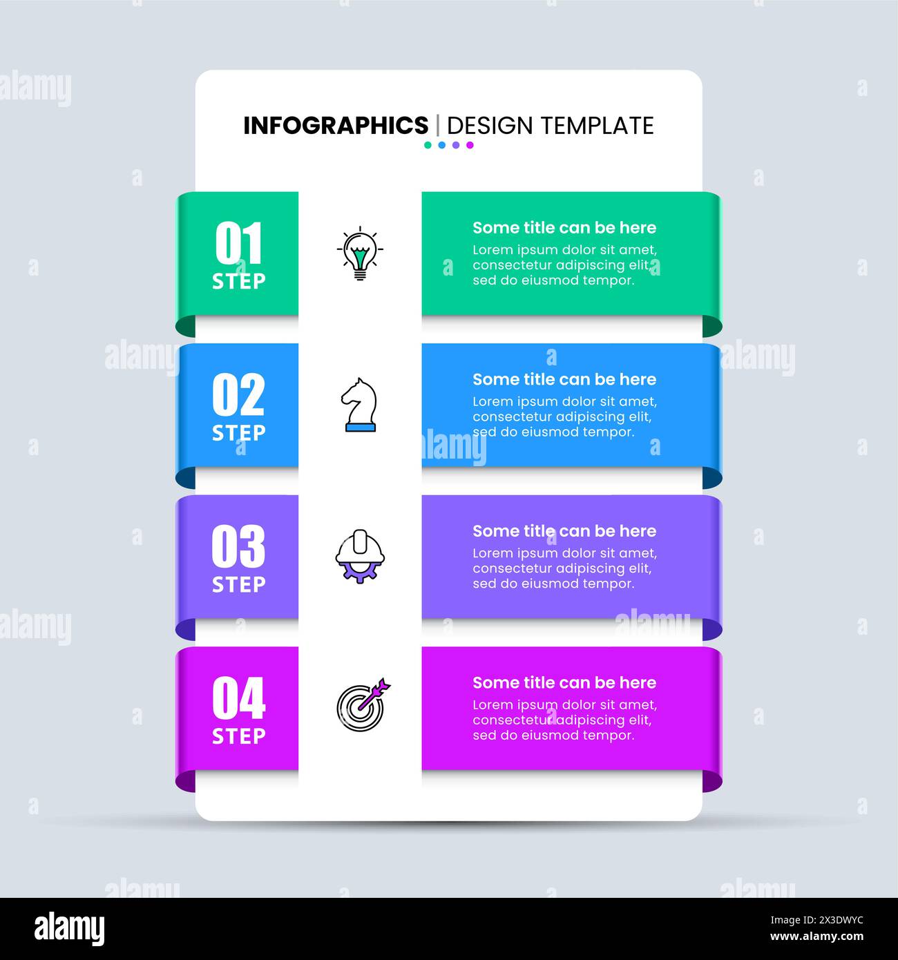 Infographic template with icons and 4 options or steps. Can be used for ...