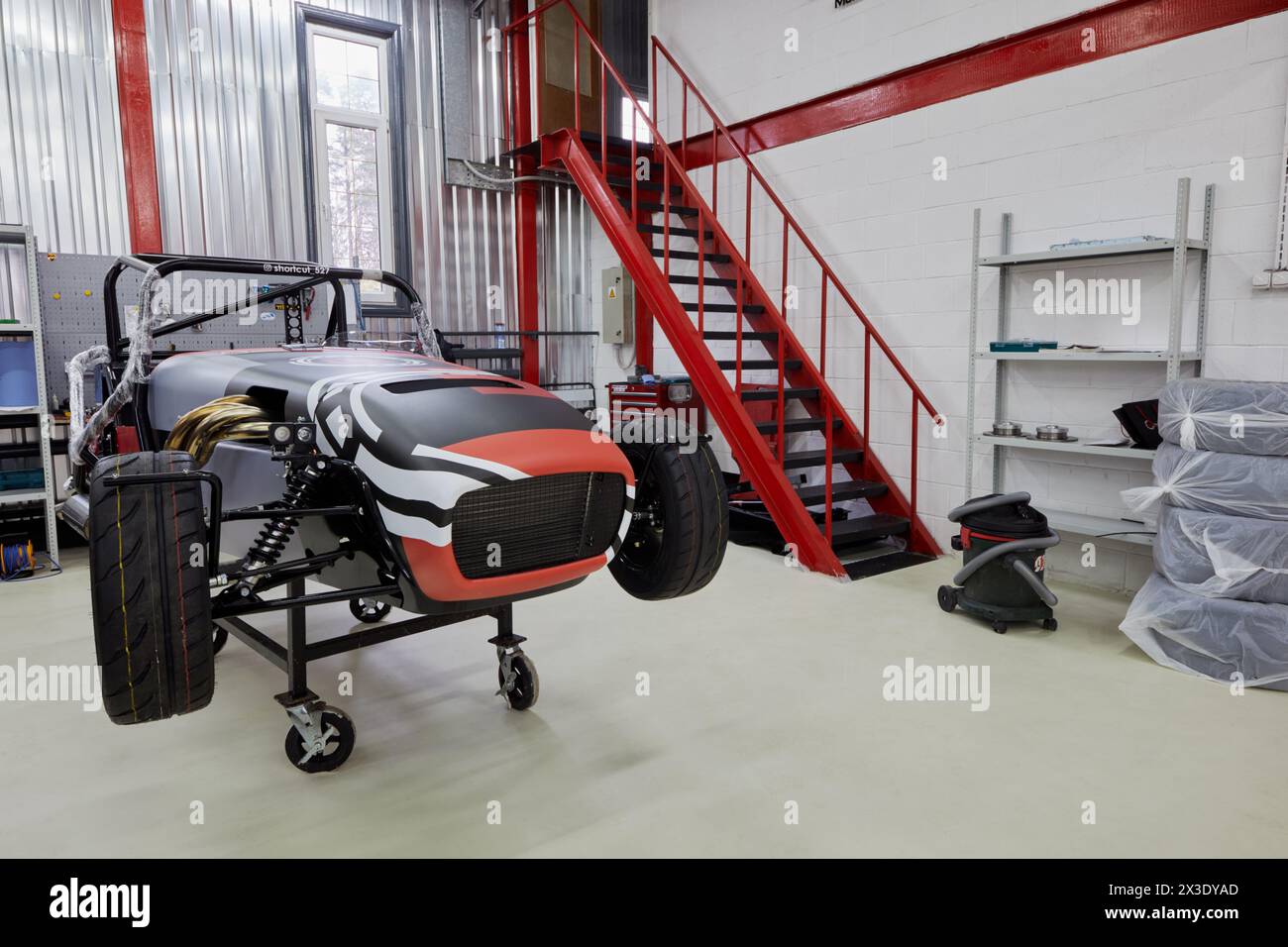 MOSCOW, RUSSIA - OCT 27, 2017: (PR) Garage of DB 527 company producer ...