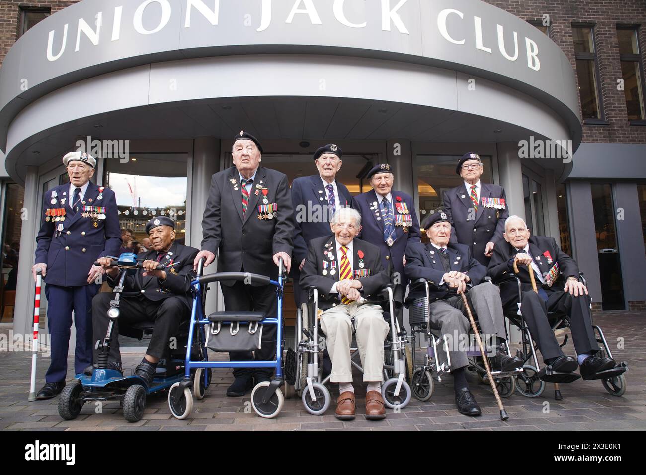 D-Day and Normandy veterans (left to right) Alec Penstone, 98, Gilbert ...