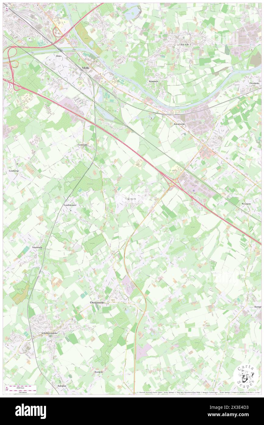 Gijzenzele, Provincie Oost-Vlaanderen, BE, Belgium, Flanders, N 50 58' 15'', N 3 49' 1'', map, Cartascapes Map published in 2024. Explore Cartascapes, a map revealing Earth's diverse landscapes, cultures, and ecosystems. Journey through time and space, discovering the interconnectedness of our planet's past, present, and future. Stock Photo