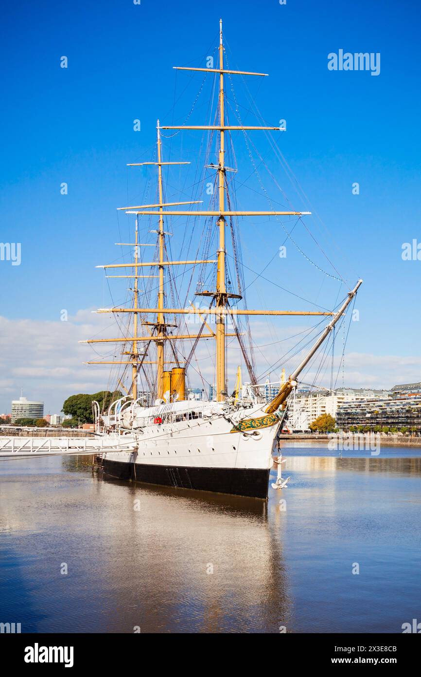 ARA Presidente Sarmiento is a museum ship in Argentina, originally built as a training ship for the Argentine Navy Stock Photo