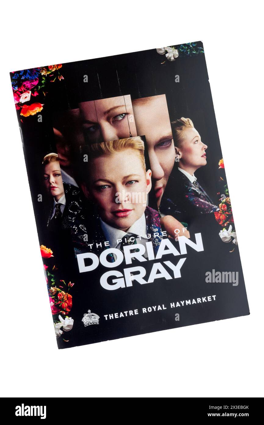 Sydney Theatre Company production of The Picture of Dorian Gray by Oscar Wilde at Theatre Royal Haymarket with Sarah Snook playing all parts. Stock Photo