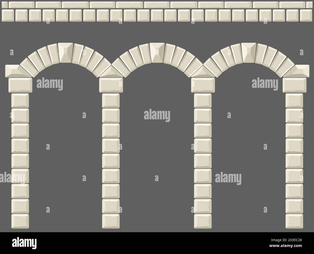 Antique white colonnade with Ionic columns Stock Vector Image & Art - Alamy