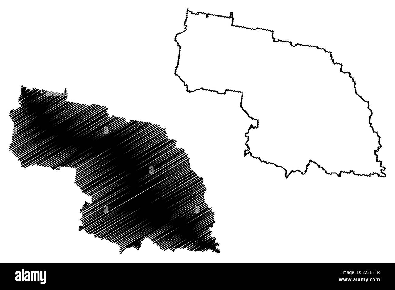 City of Wagga Wagga (Commonwealth of Australia, New South Wales, NSW) map vector illustration, scribble sketch Wagga Wagga map Stock Vector