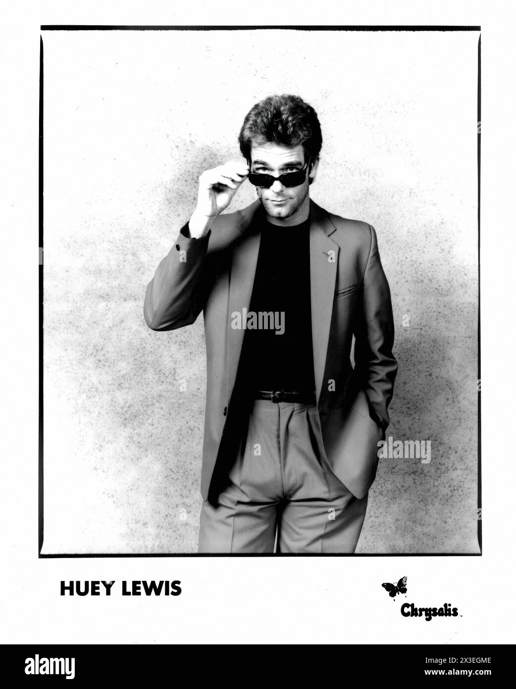 Huey Lewis Vintage music label promotional picture Photographer
