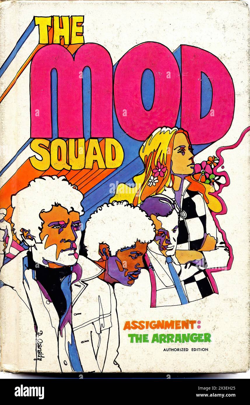 The Mod Squad, Assignment  The Arranger - Vintage american illustrated publication cover Stock Photo