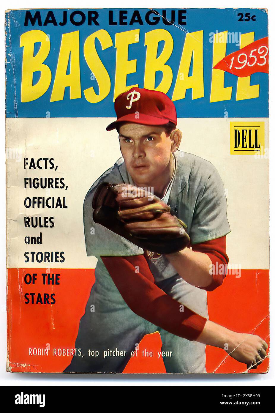 Major League Baseball 1953 - Vintage american illustrated publication cover Stock Photo