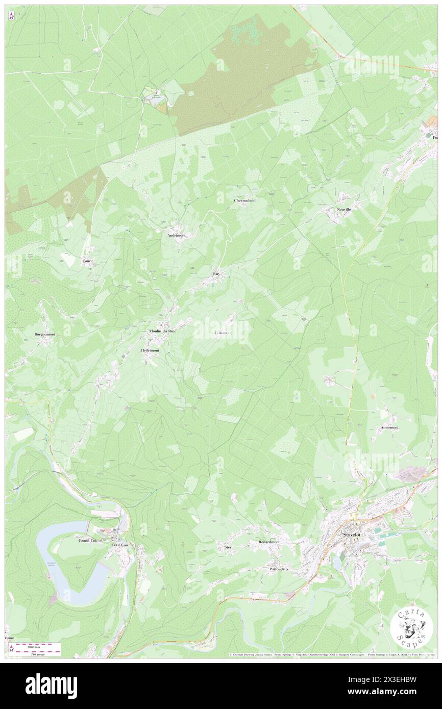 Exbomont, Province de Liège, BE, Belgium, Wallonia, N 50 25' 27'', N 5 54' 2'', map, Cartascapes Map published in 2024. Explore Cartascapes, a map revealing Earth's diverse landscapes, cultures, and ecosystems. Journey through time and space, discovering the interconnectedness of our planet's past, present, and future. Stock Photo