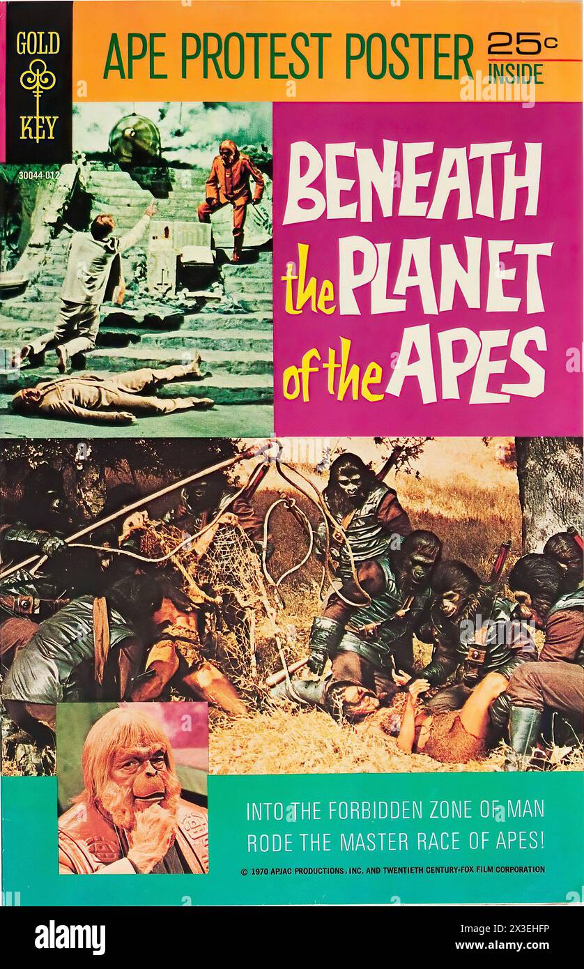 Beneath The Planet Of The Apes  - Vintage american illustrated publication cover Stock Photo