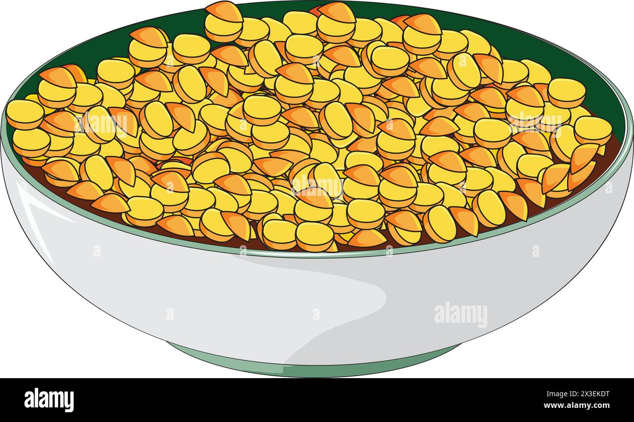 Cereals and pulses vector illustration Stock Vector